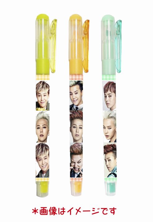BIGBANG G-DRAGON ジヨン 写真付き 蛍光ペン 3色セット 001ゆうパケット可