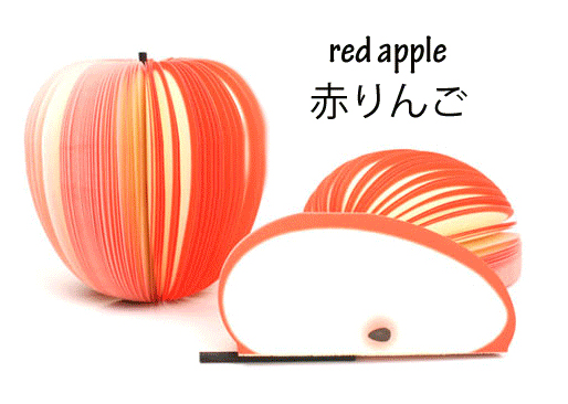 3D フルーツメモ　赤りんご　メール便対応