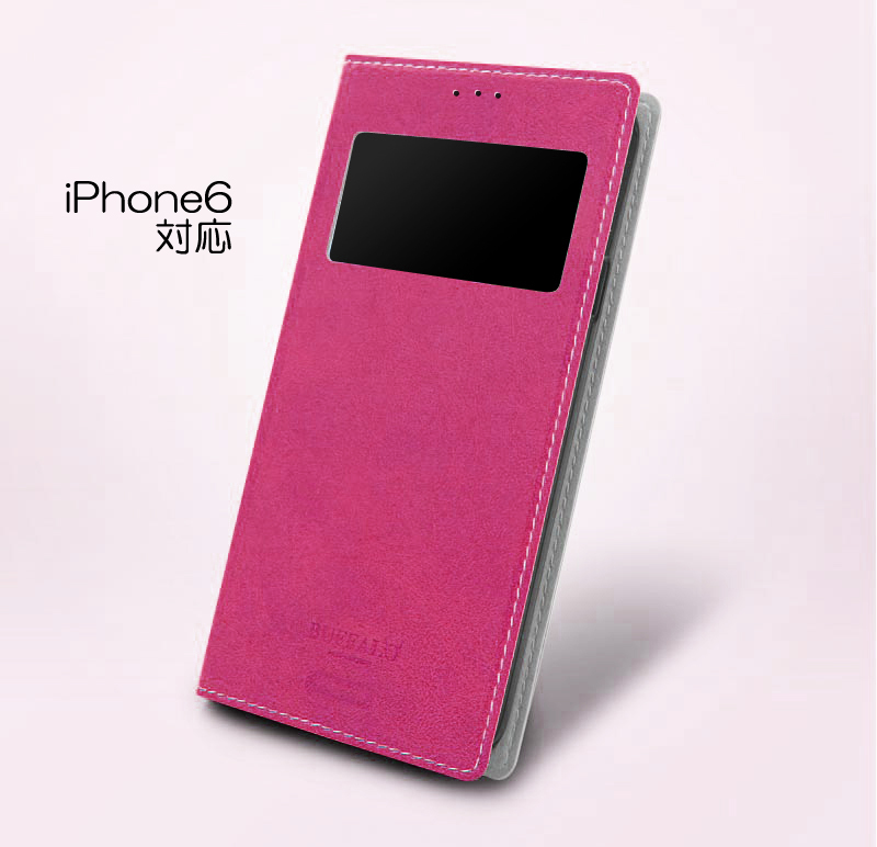 iphone6 /6Plus ケース カバー 手帳型ケース 【arium Buffalo View Case】　ピンク