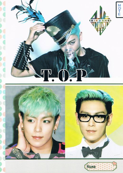 TOP　BIGBANG　カラフルノート